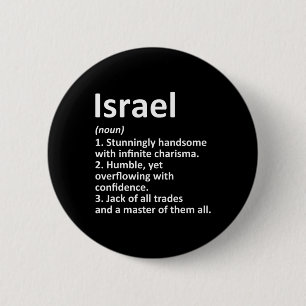 Israel Definition Personalised Name Funny Birthday 6 Cm Round Badge