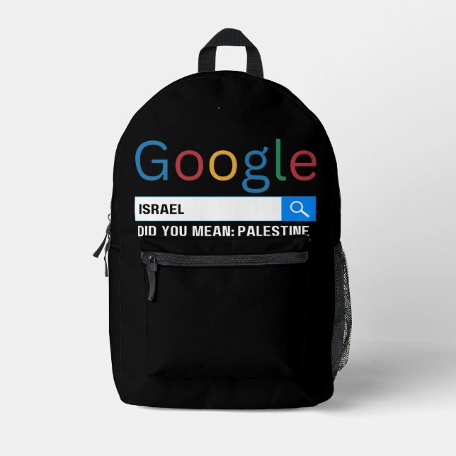 israel did you mean Palestine research graghic tee Printed Backpack (Front)