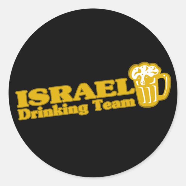 Israel Drinking Team Classic Round Sticker (Front)