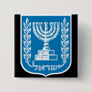 israel emblem 15 cm square badge