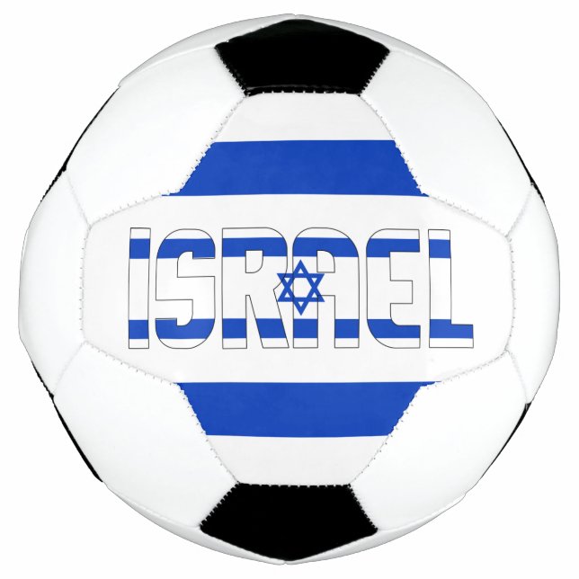 Israel Flag Adorable Patriotic Soccer Ball (Front)
