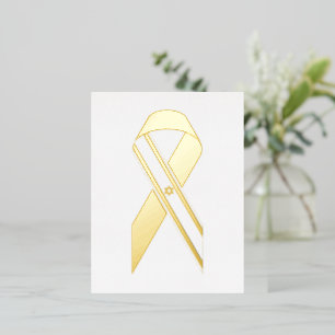 Israel flag black ribbon Hanukkah Foil Holiday Postcard
