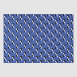 Israel flag black ribbon memorial blue Hanukkah Tissue Paper