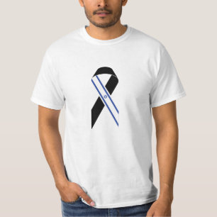Israel flag black ribbon memorial T-Shirt