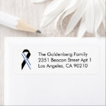 Israel flag black ribbon Return Address Label<br><div class="desc">Israel flag black ribbon black and white Return Address Labels.
I Stand with Israel.
Israeli Flag.
Anti war,  solidarity,  support.</div>