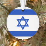Israel flag blue and white modern patriotic ornament<br><div class="desc">Israel flag blue and white modern patriotic Ornament. Available in many shapes.
Israeli Flag.</div>