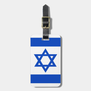 Israel flag blue Star of David Luggage Tag