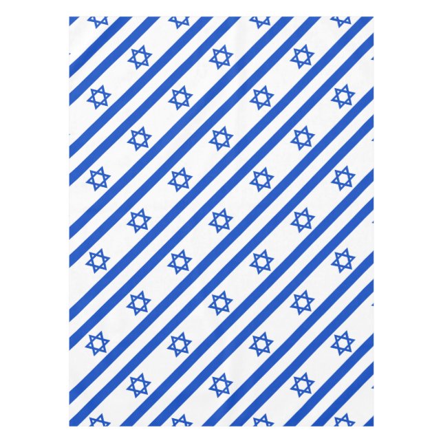 Israel flag blue Star of David Tablecloth (Front)