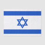 Israel flag blue Star of David Tissue Paper<br><div class="desc">Israel Israeli flag The blue stripes are intended to symbolise the stripes on a tallit, the traditional Jewish prayer shawl. The portrayal of a Star of David on the flag of the State of Israel is a widely acknowledged symbol of the Jewish people and of Judaism. #israel #bluestar #starofdavid #judaism...</div>