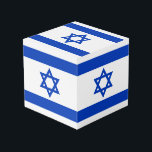 Israel flag blue white modern cube<br><div class="desc">Israel flag blue and white modern patriotic Cube.</div>