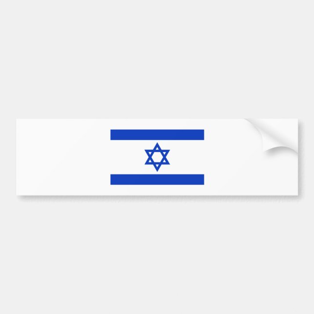 Israel Flag Bumper Sticker (Front)