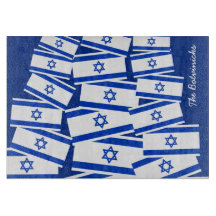 Israel Flag Challah Board - personalised