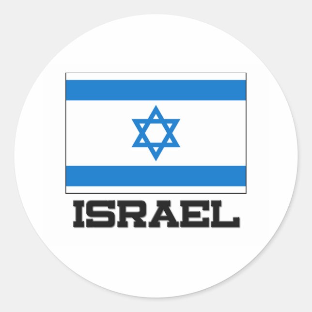 Israel Flag Classic Round Sticker (Front)