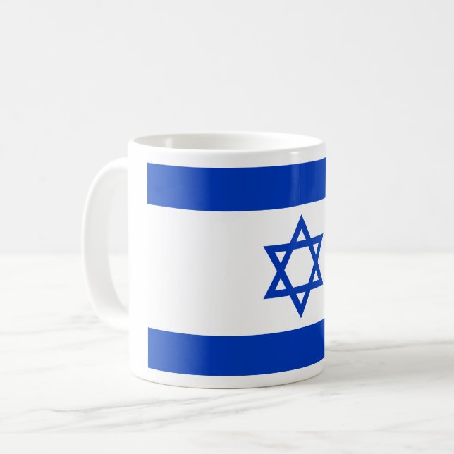 Israel Flag Coffee Mug (Front Left)