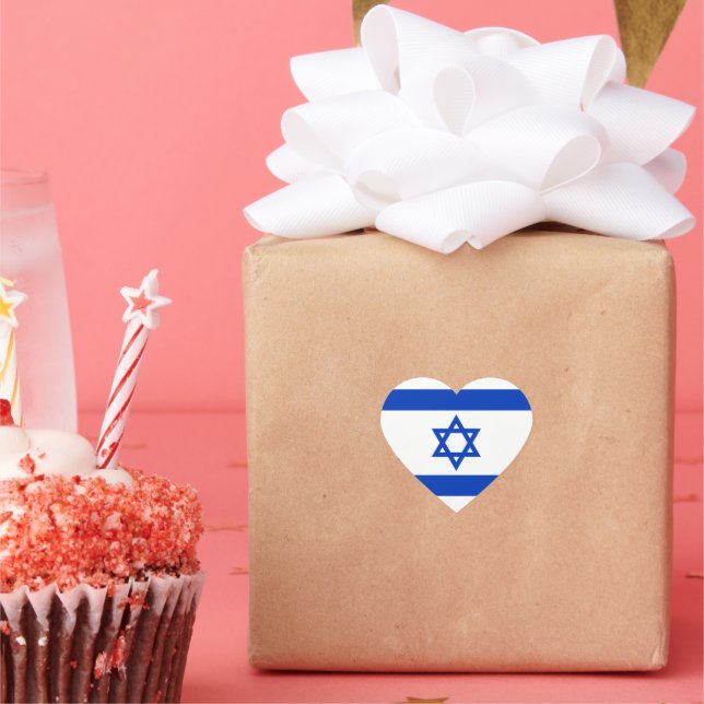 Israel flag cute heart sticker (Party)