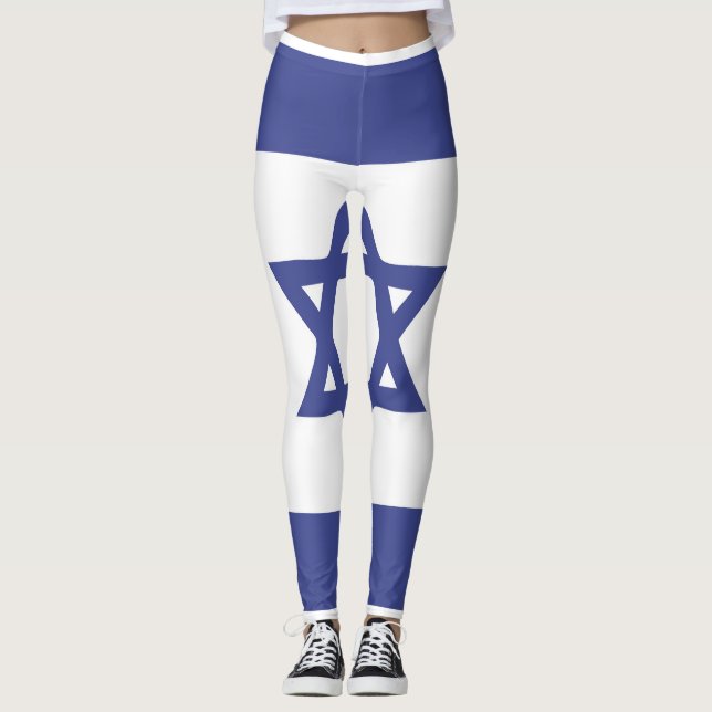 Israel Flag Emblem Leggings (Front)