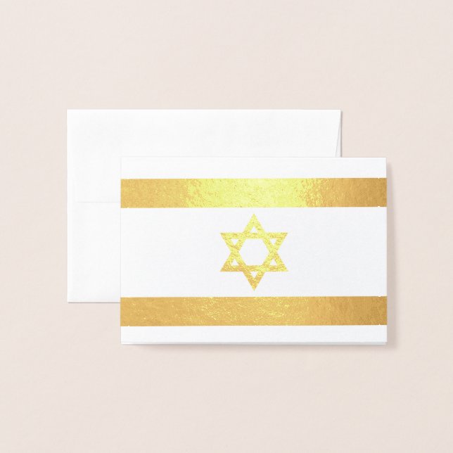 Israel flag Foil Favour Tag Card (Front With Envelope)