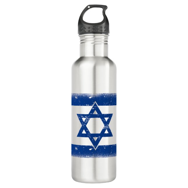 Israel Flag Grungge 710 Ml Water Bottle (Front)