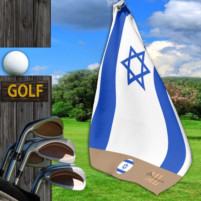 Israel flag & Israel monogrammed / golf towel (Creator Uploaded)