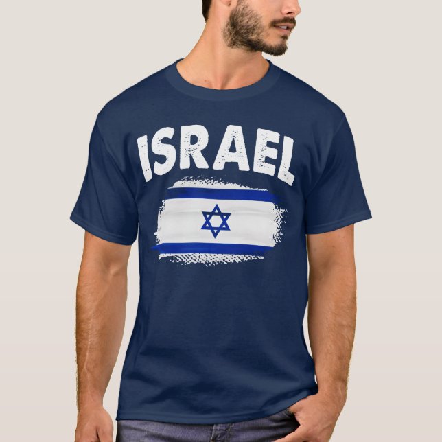Israel Flag Israeli Jewish girl T-Shirt (Front)