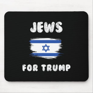 Israel Flag Jews For Trump Mouse Pad