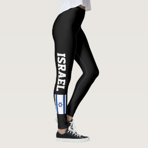 Israel flag leggings for fitness sports workout
