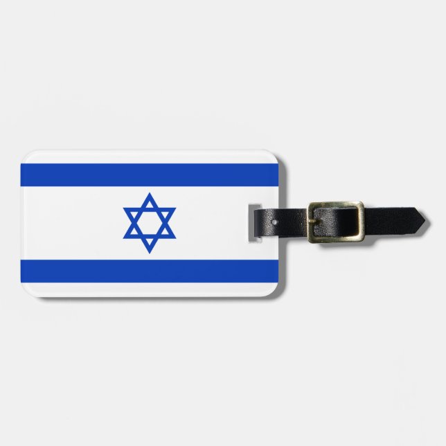 Israel Flag Luggage Tag (Front Horizontal)