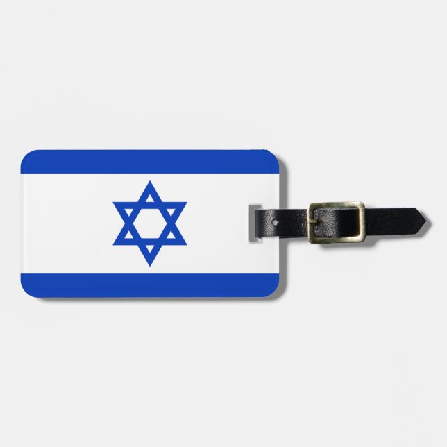 Israel flag luggage tag (Front Horizontal)