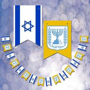 Israel Flag, Menorah Israel Banners / Weddings