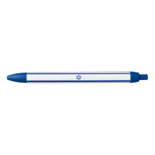 Israel flag modern patriotic black ink pen