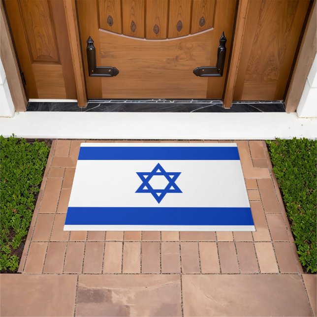 Israel flag modern patriotic  doormat (Outdoor)