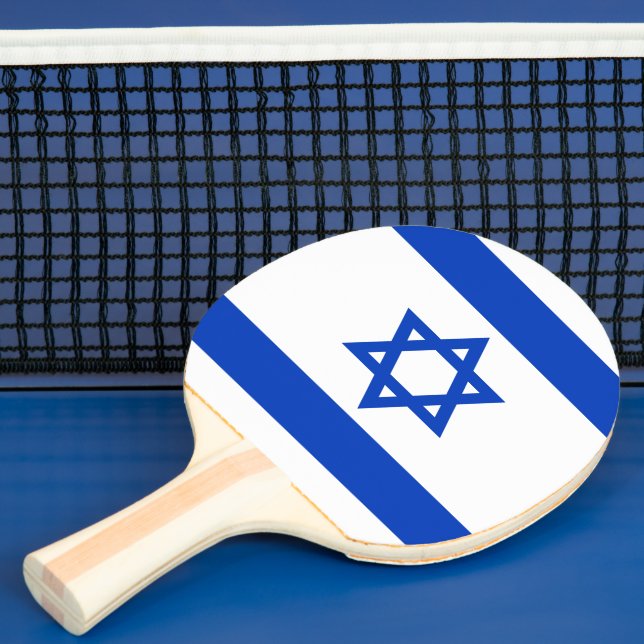 Israel flag modern patriotic ping pong paddle (Insitu)