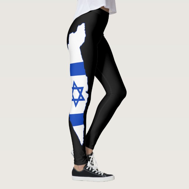 Israel Flag Pattern, Israeli Flag Leggings (Right)