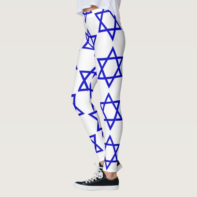 Israel flag pattern leggings (Left)