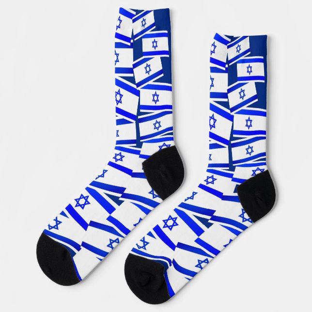 Israel Flag Pattern Socks (Left)