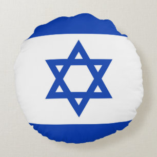 Israel flag round cushion