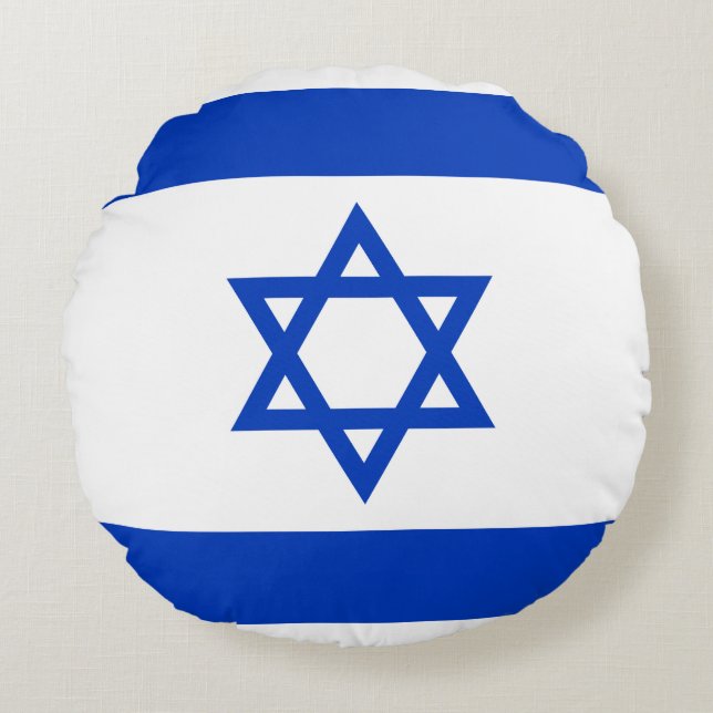 Israel Flag Round Cushion (Front)