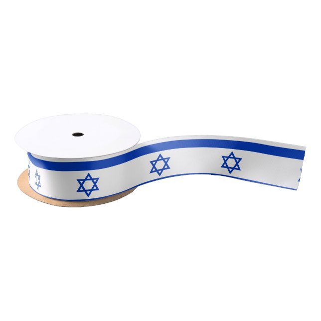 Israel Flag Satin Ribbon (Spool)
