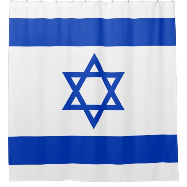 Israel Flag Shower Curtain (Front)