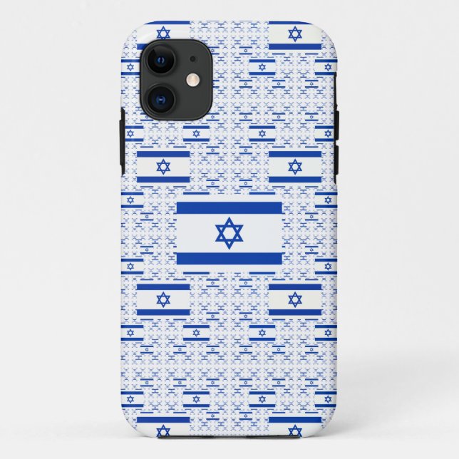 Israel Flag - Star of David -  in Layers Case-Mate iPhone Case (Back)