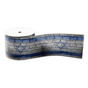 Israel flag wall grosgrain ribbon