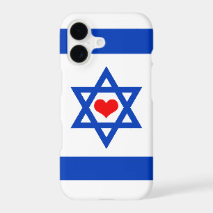 Israel Heart, patriotic case, Israeli Flag