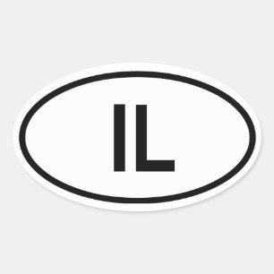 Israel "IL" Oval Sticker