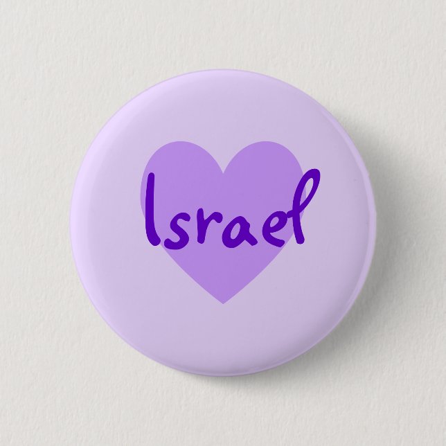 Israel in Purple 6 Cm Round Badge (Front)