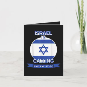 Israel Is Calling And I Must Go Holiday Card