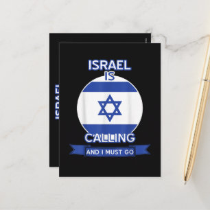 Israel Is Calling And I Must Go Holiday Postcard
