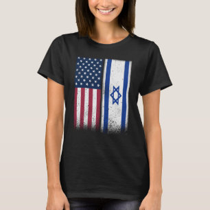 Israel Israel American Flags Proud USA Israel T-Shirt
