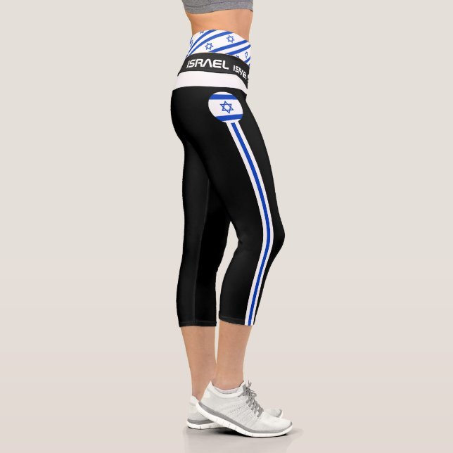 Israel & Israel Flag fashion, Fitness, Sports  Capri Leggings (Right)