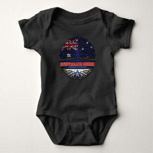 Israel Israeli Australian Australia Tree Roots Baby Bodysuit