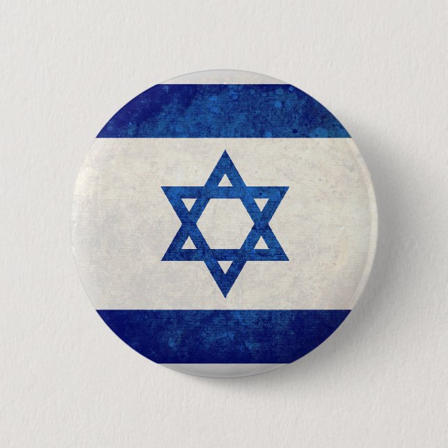 Israel; Israeli Flag 6 Cm Round Badge (Front)